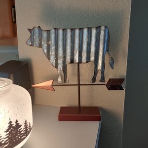 Galvanized Cow Weathervan